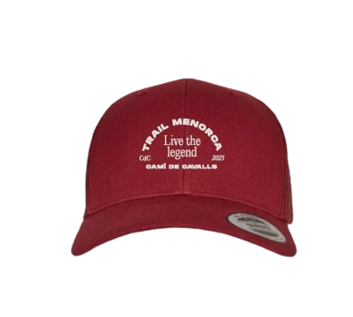 Gorra Trail Menorca Camí de Cavalls 2025 - Granate